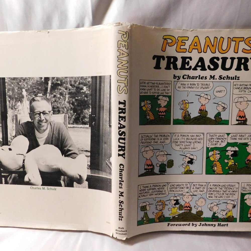 Peanuts Treasury by Charles M Schulz 1969 Hardcover Book Vintage - Picture 2 of 9